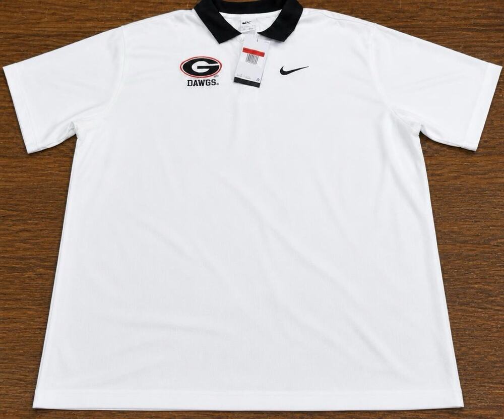 Nike Polo Shirt Men Large Georgia Bulldogs Short Sleeve Oversized Cotton New L